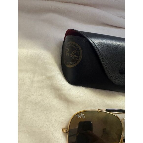 Vintage B&L Ray-Ban Outdoorsman Gold Aviator USA w/ Case - Picture 2 of 5